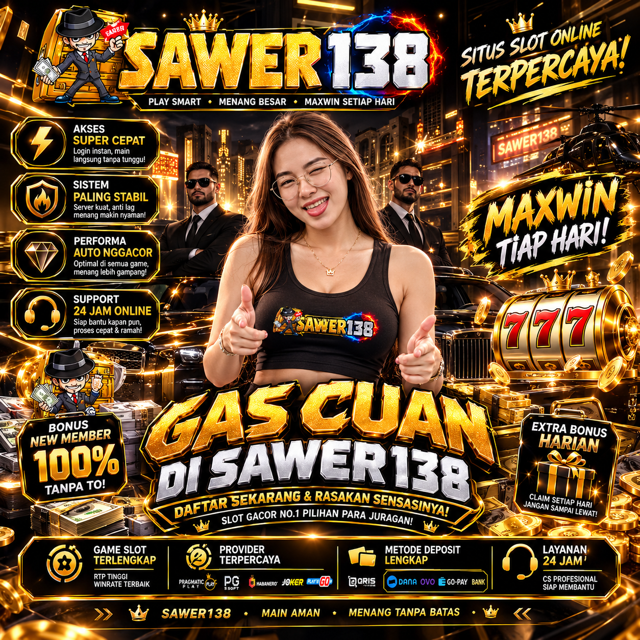 SAWER138 | Slot777, Pragmatic, Jackpot & Pilihan Game Terpopuler